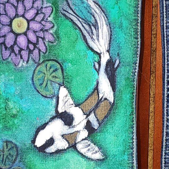 Koi painted jeans - Picture 3 of 3